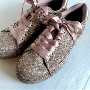 Call it spring Rose Gold Glitter Sneakers Size 7.5